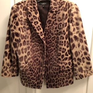 Stylish animal print jacket.